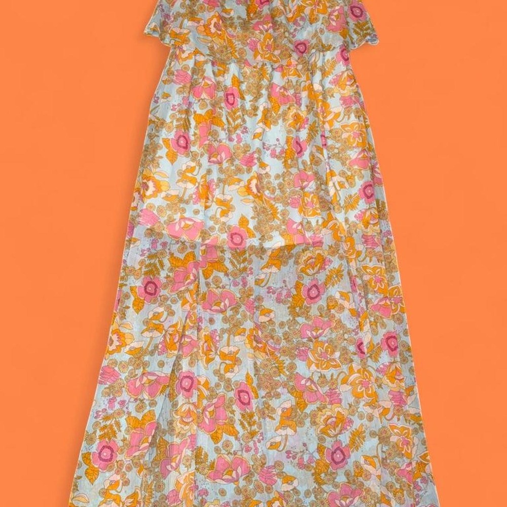Dokotoo Strapless Floral Maxi Dress Women's Size Large
